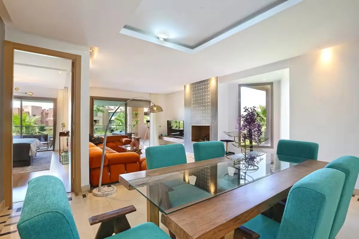 Appartement de luxe à louer à Prestigia Golf à Marrakech, avec un design moderne Appartement de luxe à louer à Prestigia Golf à Marrakech, avec un design moderne