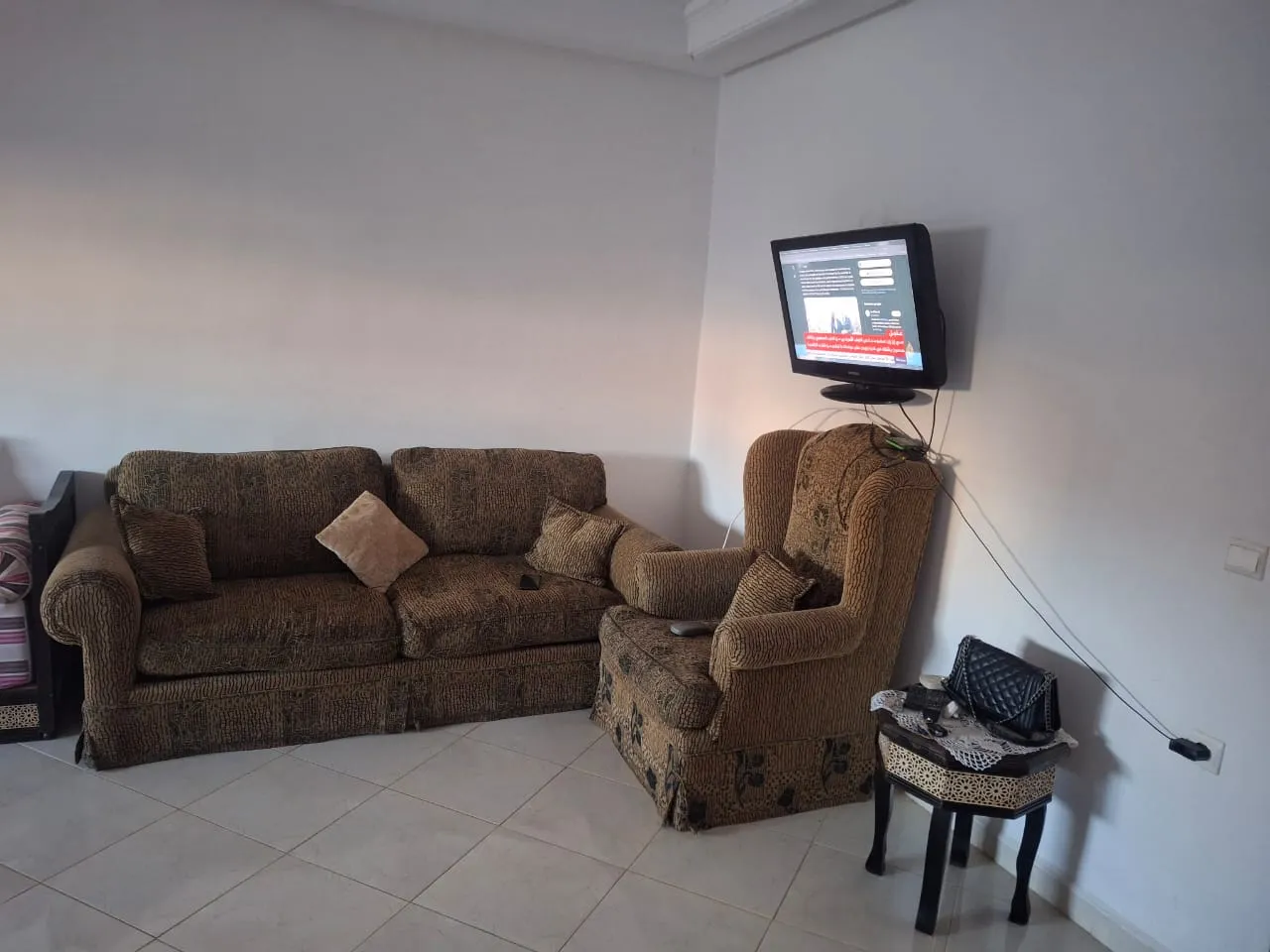 Un magnifique appartement à louer à Agdal  Rabat, avec une chambre et un salon